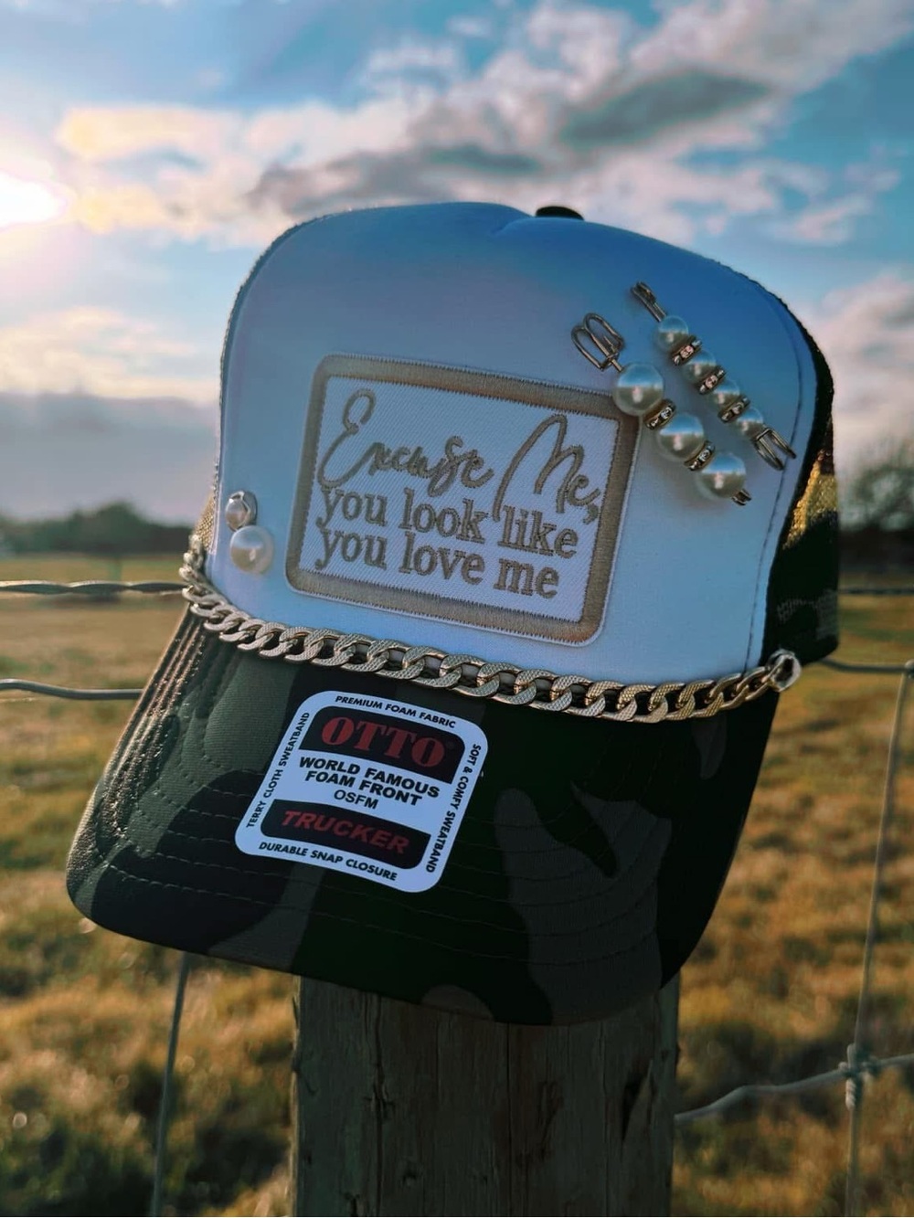 The Wild Poppy “Excuse Me” Camo (or other) Trucker Hat